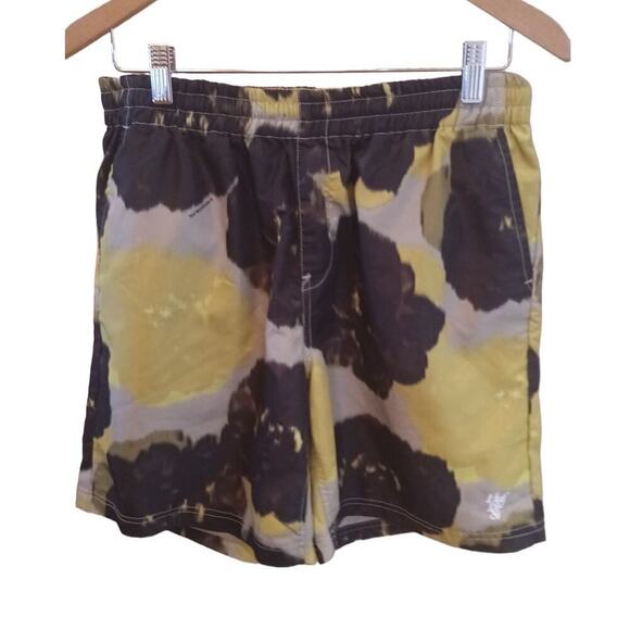 Huf Swim Trunks Yellow Black Mens Medium - Picture 1 of 4